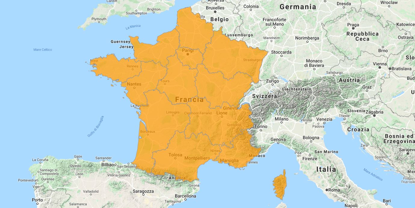 Aggiornamento uGeo Francia