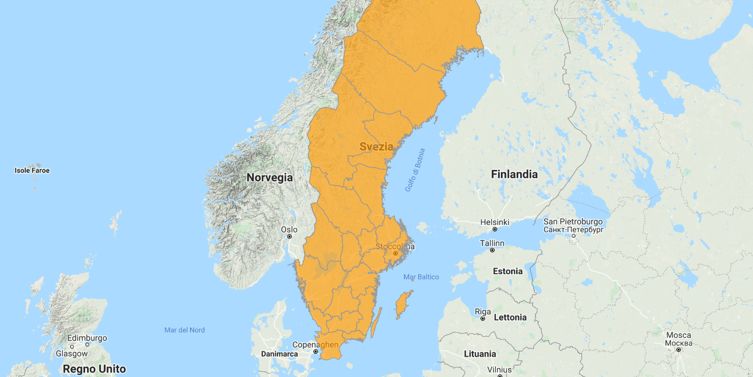 Aggiornamento uGeo Svezia