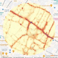Strade più frequentate in base agli spostamenti dei dati cellulari