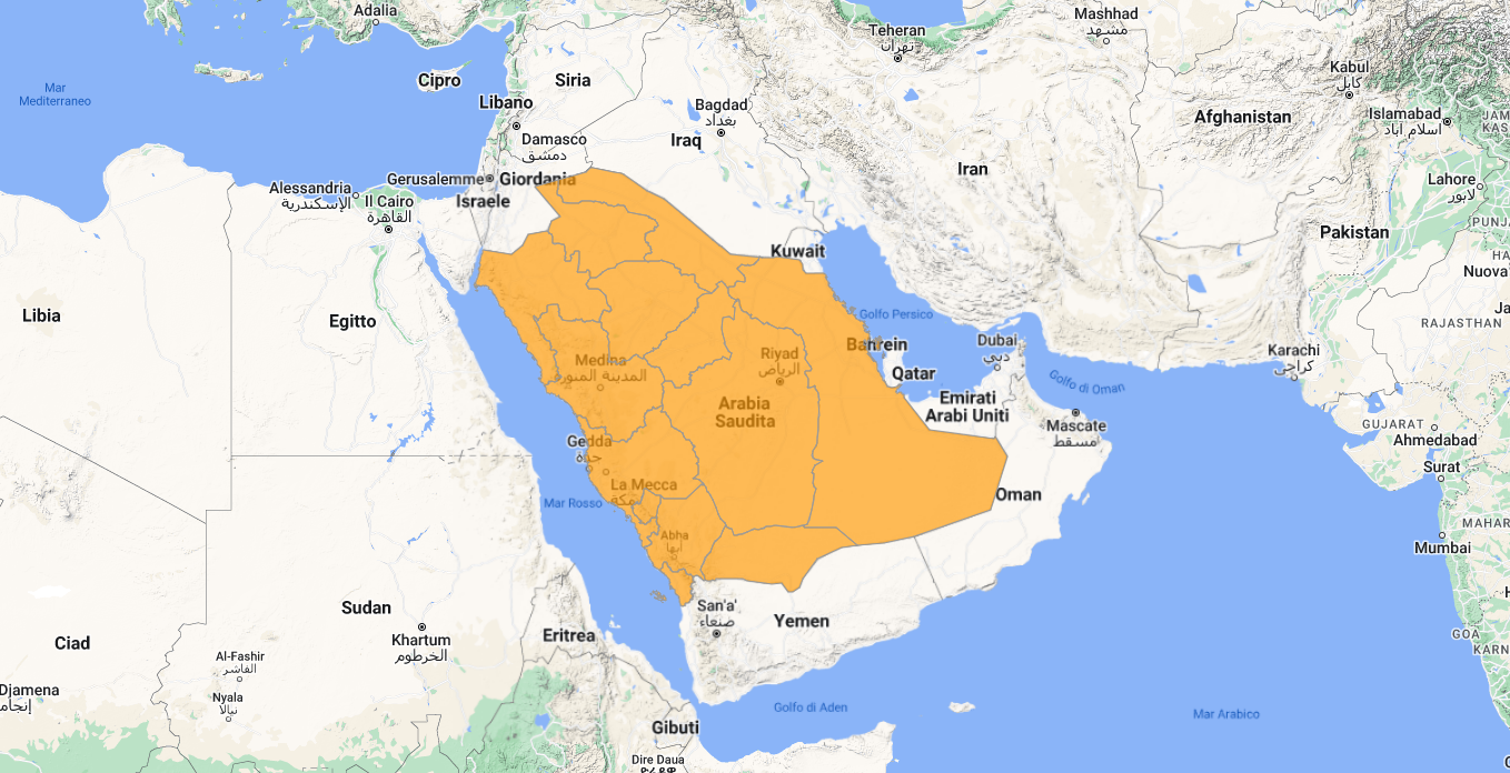 Aggiornamento uGeo Penisola Arabica